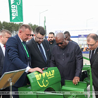 President of Ghana Visits the «Bobruiskagromash» Booth at the «Belagro-2026» Exhibition