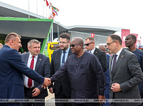 President of Ghana Visits the «Bobruiskagromash» Booth at the «Belagro-2026» Exhibition
