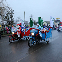 Приняли участие в шествии Дедов Морозов и Снегурочек