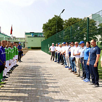 Церемония торжественного открытия поля для мини-футбола на ОАО